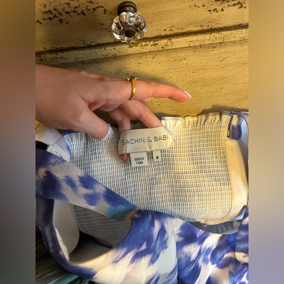 Sachin and Babi Laura dress in blue and white - Picture 9 of 9